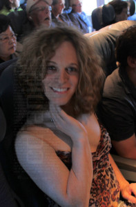redhead tgirl traveling on a plane