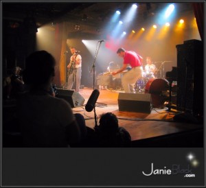 Musicians playing on stage