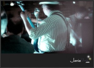 Banjo player at a Bar playing and singing