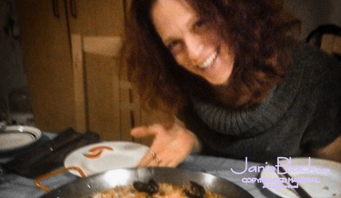 living life - Janie and yummy paella dinner
